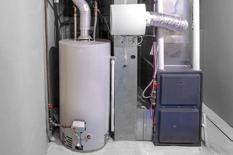 Furnace and humidifier.