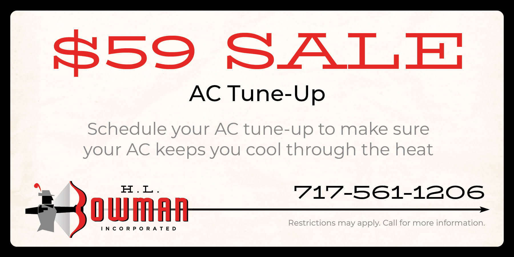 $59 AC tune-up from HL Bowman coupon